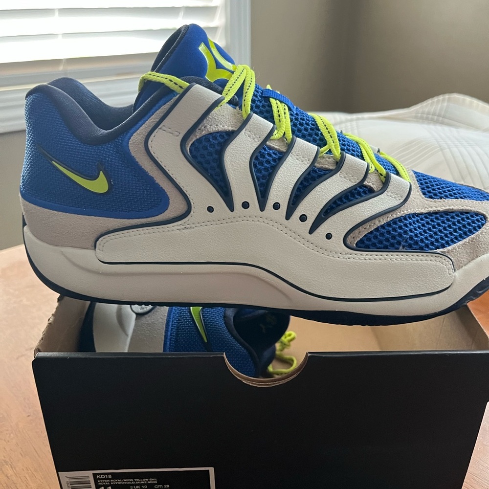 Nike Men’s Blue, White & Neon Green Athletic Sneakers